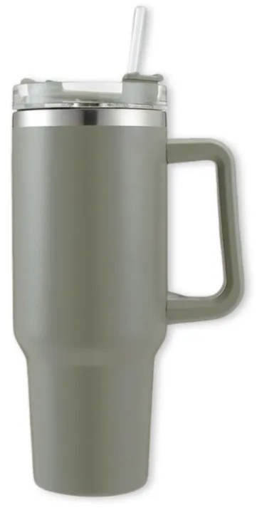 Termohrnček so slamkou TERMOS 1000 ml, sivý