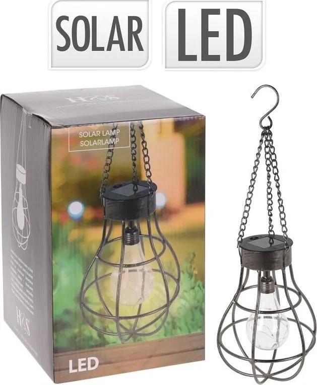 Závesná retro solárna lampa 27 cm