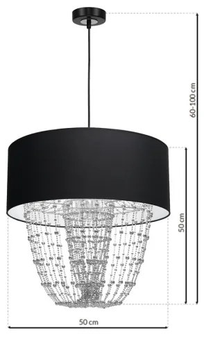 Luster na lanku ALMERIA 1xE27/60W/230V