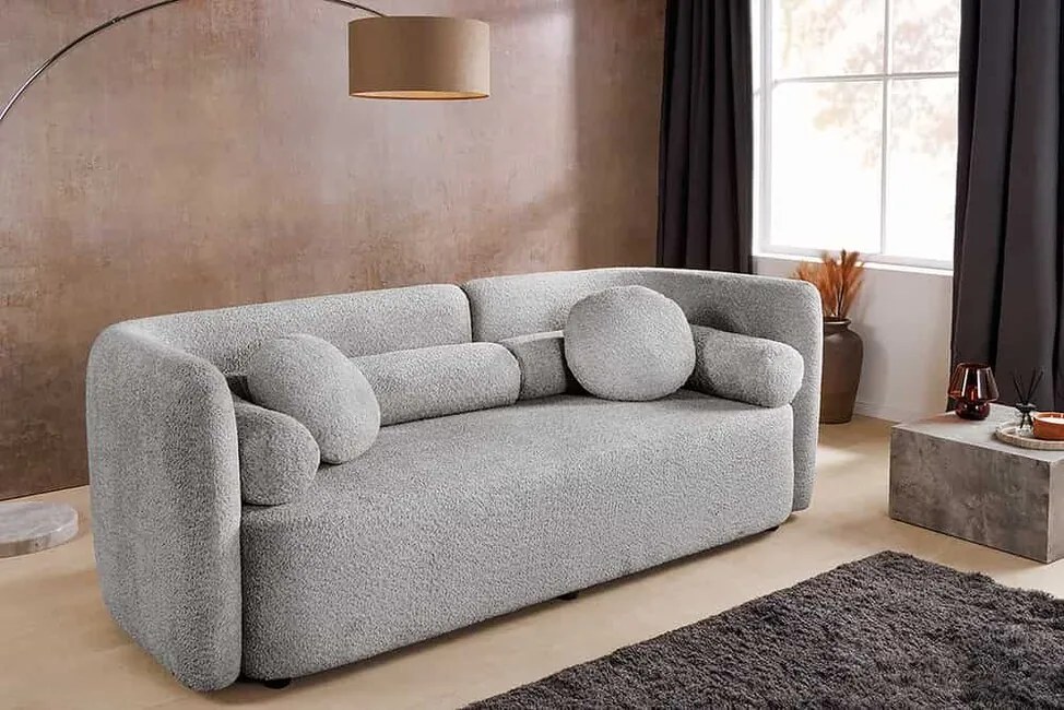 3-miestna pohovka Roya šedá bouclé 200cm