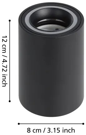 Eglo 901168 - LED RGBW Stmievateľné bodové svietidlo CAROSSO-Z LED/4,9W/230V čierna