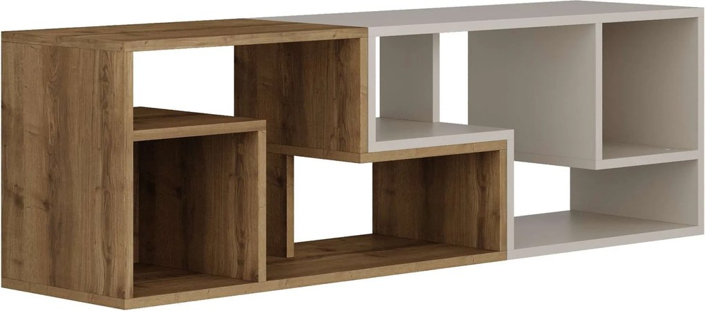 Televízny stolík Houseland Glis dub tmavý/pieskovec