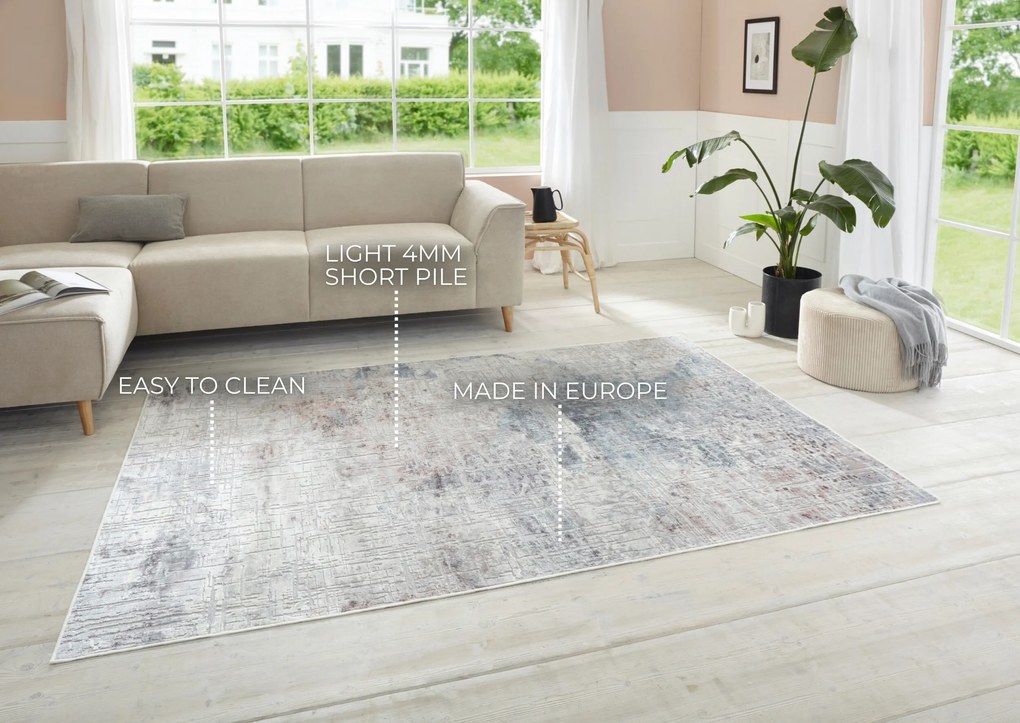 ELLE Decoration, Kusový koberec Maywand 105060 Grey, Rose, Blue z kolekcie Elle, 160x230, šedá, obývacia izba
