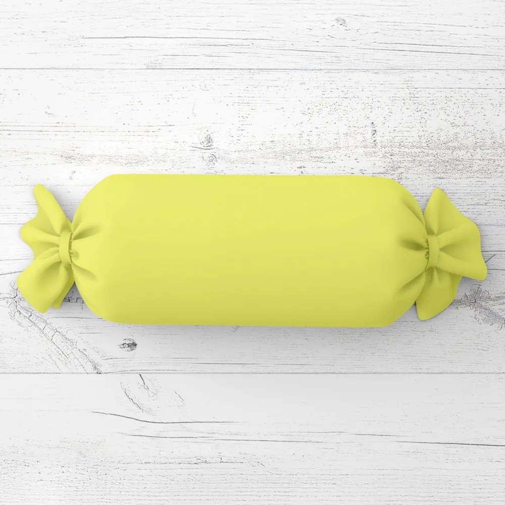 Biante Vankúš valec bonbon Rongo RG-026 Žltozelený 15x80 cm