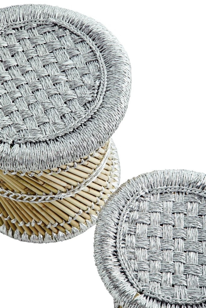 MADAM STOLTZ Stolička Pampas Silver väčší