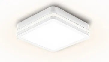 Brilagi - LED Vonkajšie svietidlo so senzorom BENE LED/18W/230V 22x22 cm biela IP54