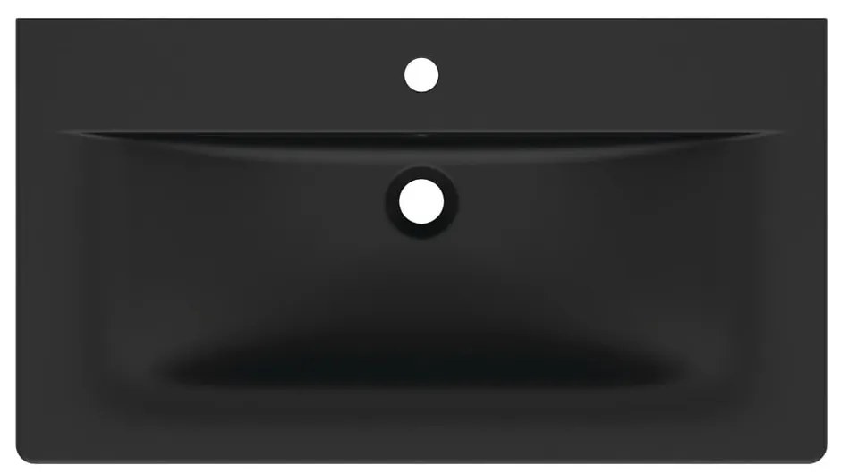 Matne čierne keramické umývadlo 84x46 cm Silk Black – Ideal Standard