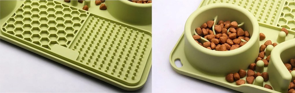 Tutumi Tutumi, PVC protišmyková podložka na jedlo pre zvieratá 300x200 mm, šedá, HOM-02867