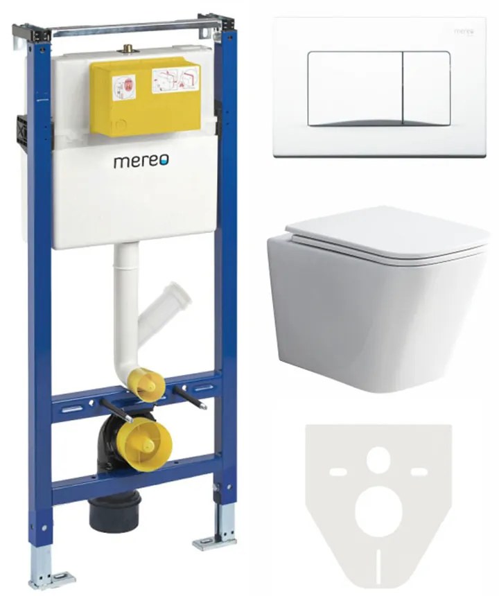Mereo Mereo, WC komplet pre sádrokartón s príslušenstvom, MER-MM02SETRB