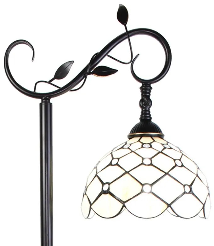 Vitrážová lampa stojaca 36*152 WHITE