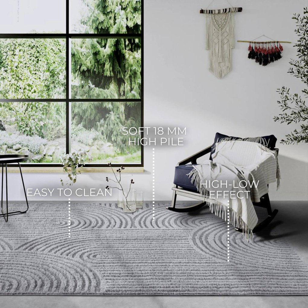 Kusový koberec Gallery 106091 Light Grey z kolekcie Elle, 160x235, šedá, obývacia izba, ELLE Decoration