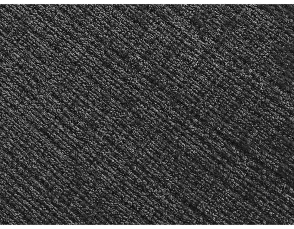 Čierna ženilková rohová pohovka (ľavý roh/s leňoškou) Leonore – Bobochic Paris