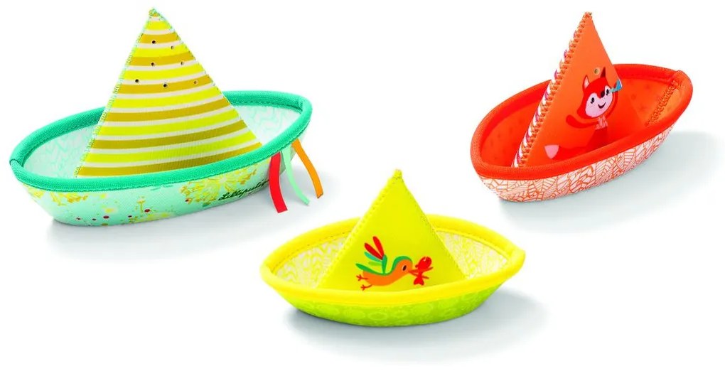 Lilliputiens – 3 plávajúce lodičky – hračka do vody