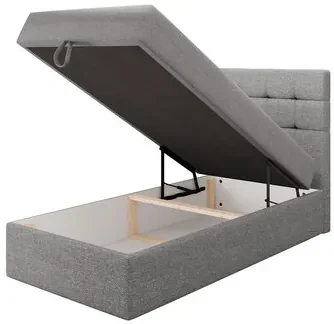 Kontinentálna jednolôžková posteľ Cinema Single, Dostupné poťahy: ekokoža Soft 011, Rozmer postele: 80x200