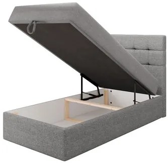 Kontinentálna jednolôžková posteľ Cinema Single, Dostupné poťahy: ekokoža Soft 017, Rozmer postele: 80x200