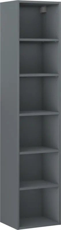 Mexen Box-A, vysoká kúpeľňová skrinka 35x44,2x160 cm, matný grafit, 91AX1-1600-300-1-66