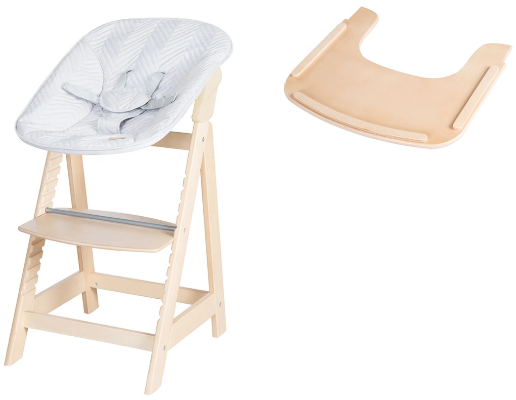 roba Detská vysoká stolička Born Up Zickzack 2 v 1 + Pultík k jedálenskej stoličke (800008528)