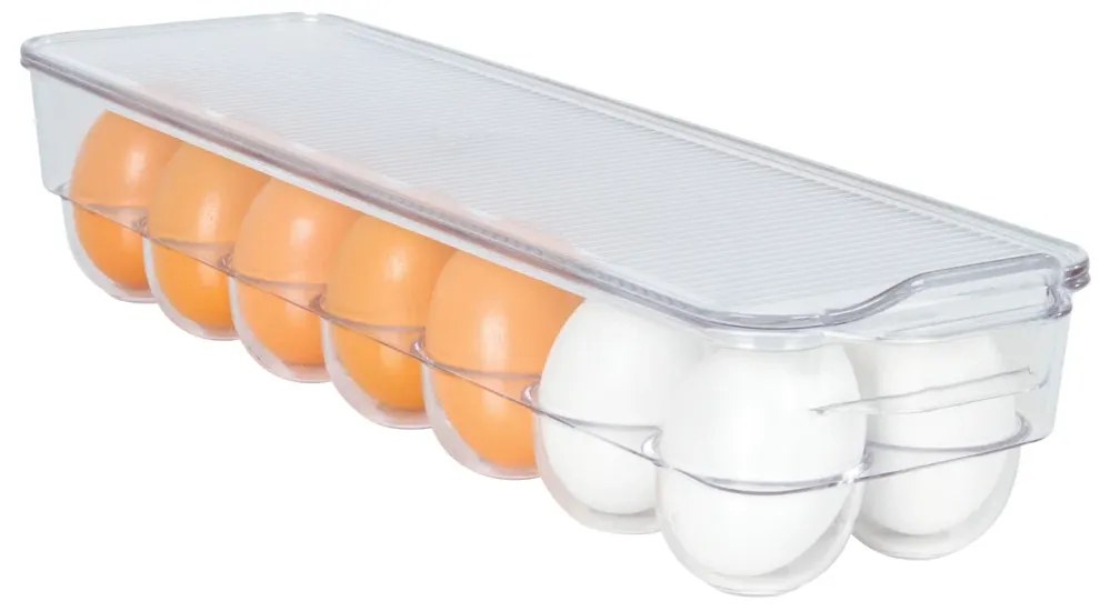 Box na vajíčka, organizér na 14 vajec, transparentný UROVNEJTO