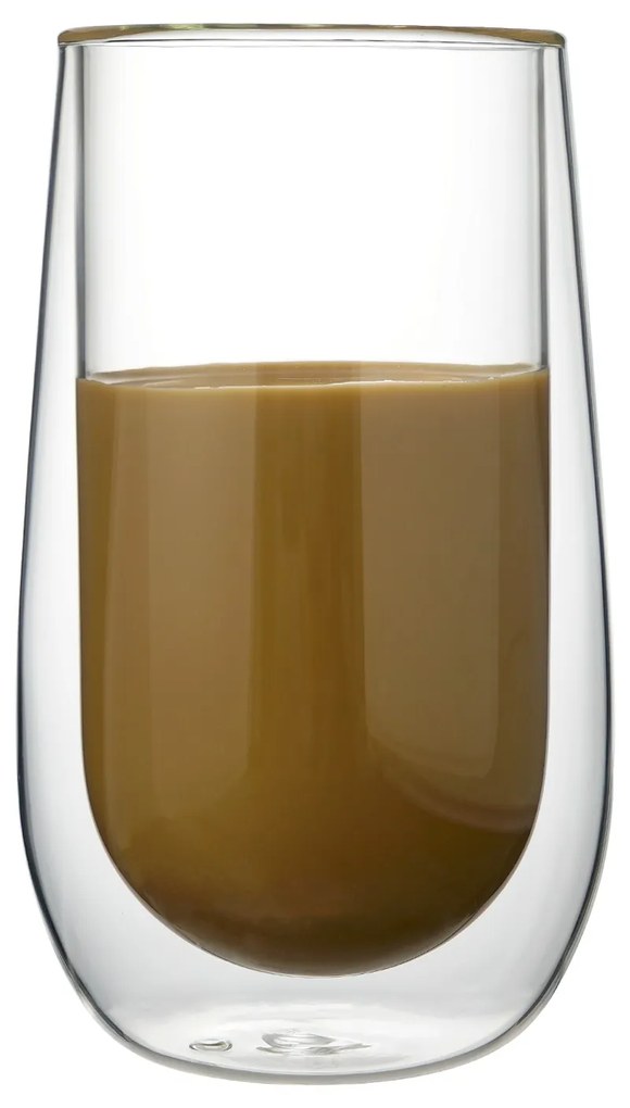 Sada 2 ks skleněných hrnků PETER EASY 400 ml čirá