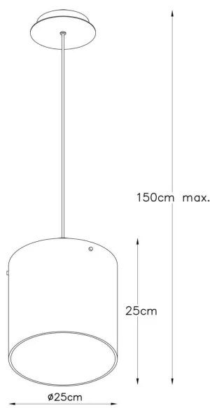 Lucide 74402/25/65 - LED Stmievateľný luster na lanku OWINO 1xGU10/5W/230V