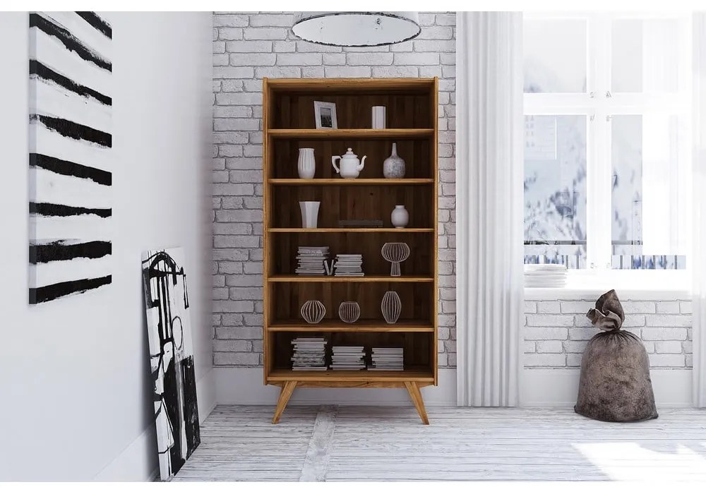 Knižnica z dubového dreva 100x200 cm Retro - The Beds