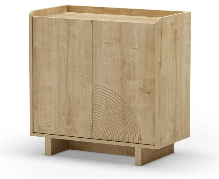 Skrinka v dekore duba v prírodnej farbe 80x80x40 cm Daira – Marckeric