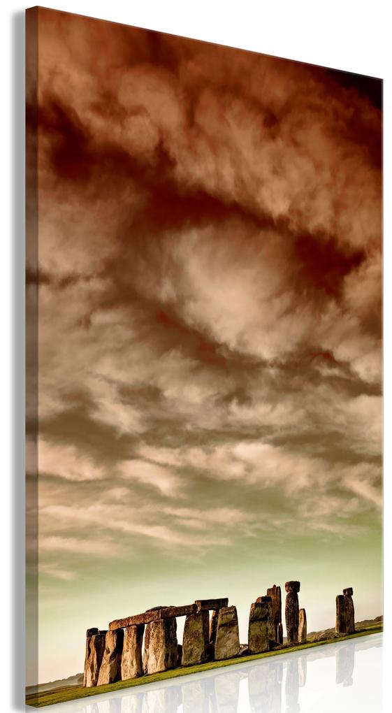 Artgeist Obraz - Clouds Over Stonehenge (1 Part) Vertical Veľkosť: 40x60, Verzia: Na talianskom plátne