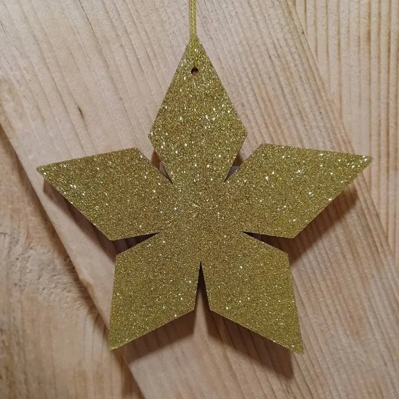 DECOLED Zlatá hvězda, 2D, 80 cm