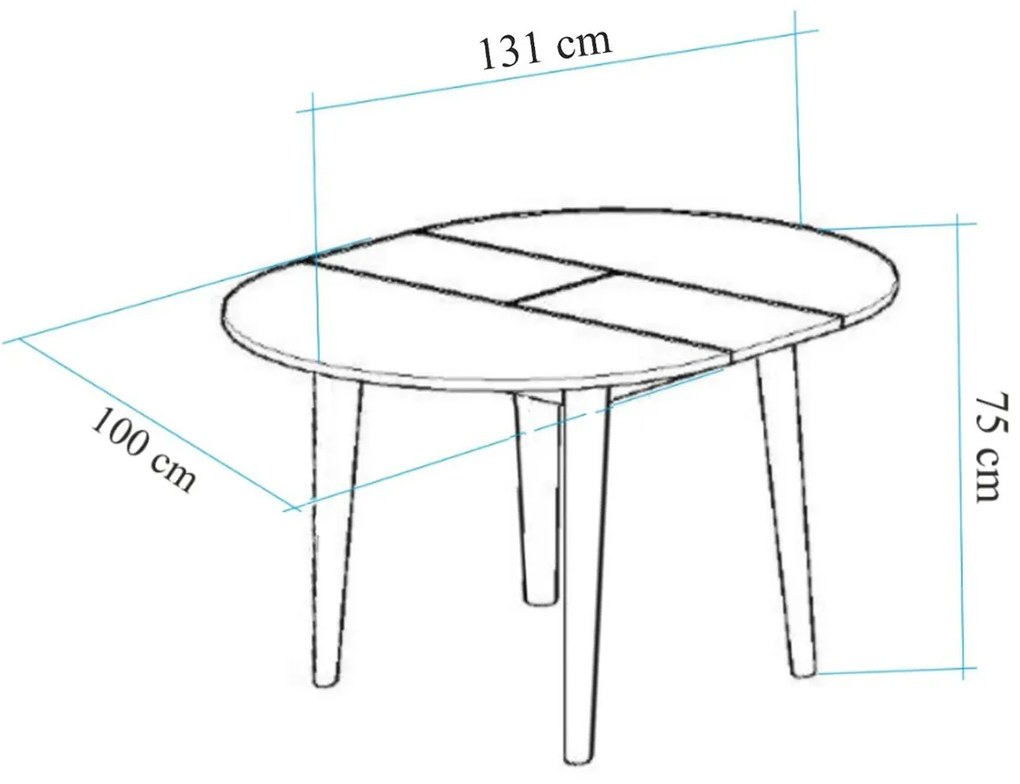 Jedálenský stôl Oliver Walnut Black