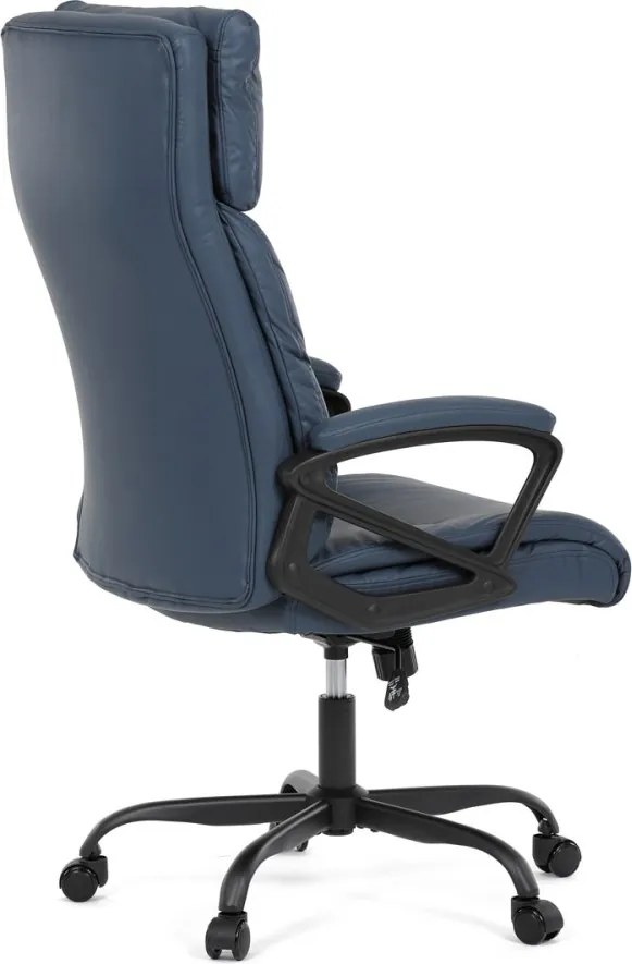 Kancelárske kreslo PEDRO — ekokoža, modrá