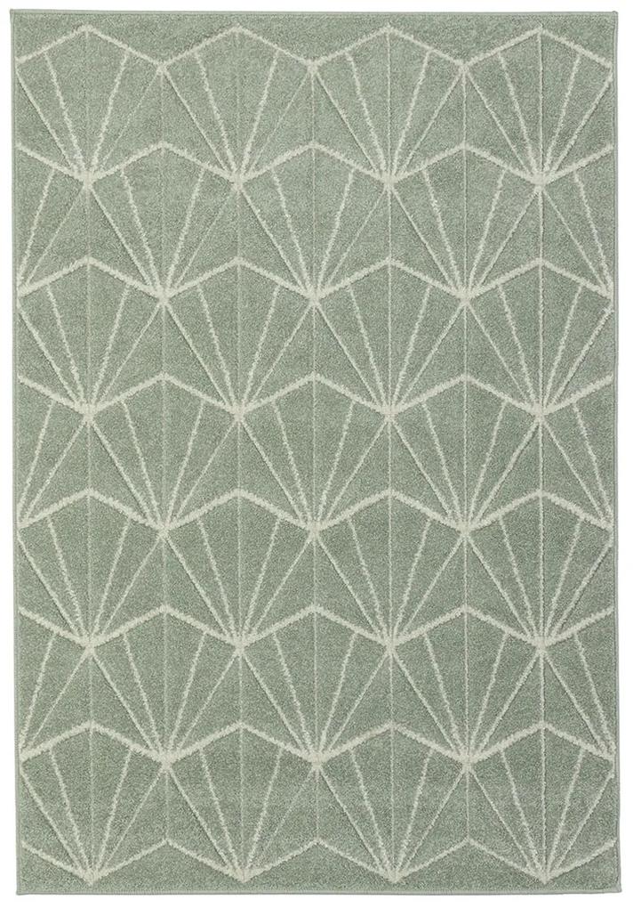 Koberce Breno Kusový koberec PORTLAND 750/RT4G, zelená, viacfarebná,67 x 120 cm