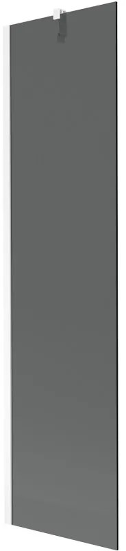 Mexen Next vaňová zástena jednokrídlová 50 x 150 cm, Grafitová čierna, Biela - 895-050-000-00-40-20