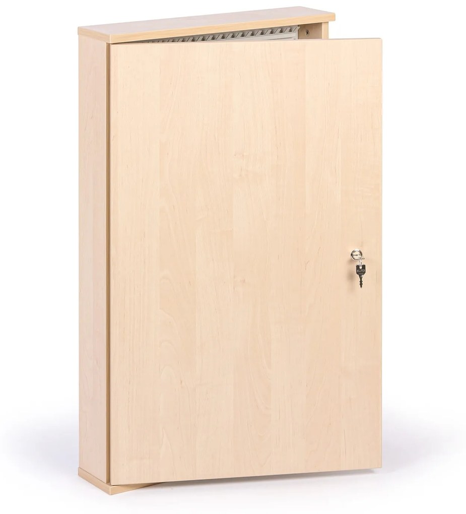 Drevená skrinka na kľúče, na 160 kľúčov, breza