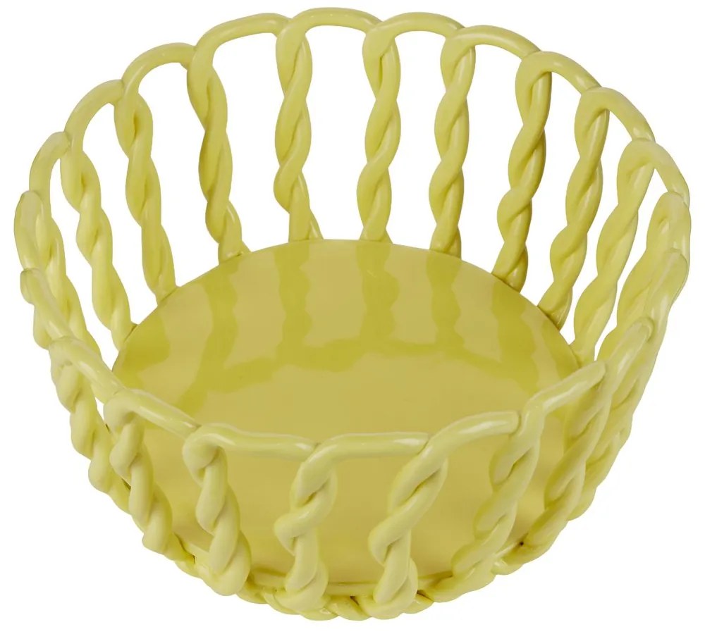 CRAFT Keramický košík 25 cm – žltá