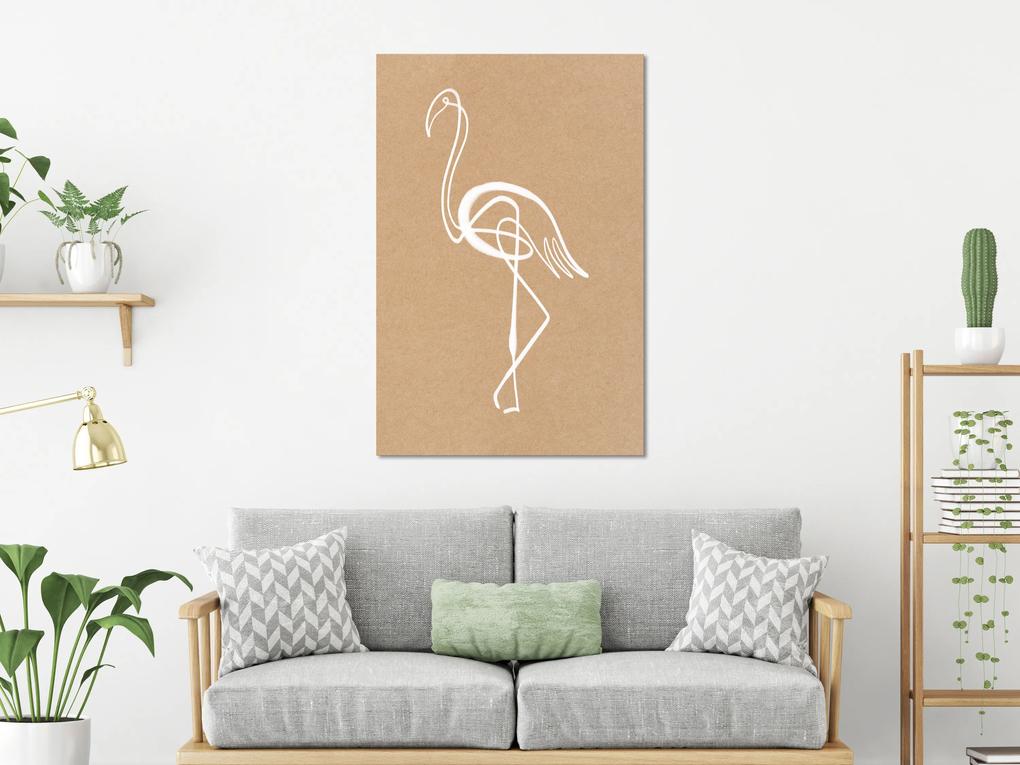 Artgeist Obraz - White Flamingo (1 Part) Vertical Veľkosť: 20x30, Verzia: Na talianskom plátne