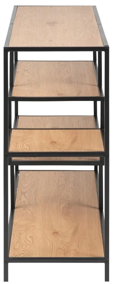 Čierna/prírodná knižnica v dekore duba 114x78 cm Seaford – Actona