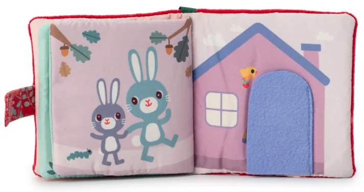 Lilliputiens - Červená Čiapočka - textilná knižka s hryzadielkom