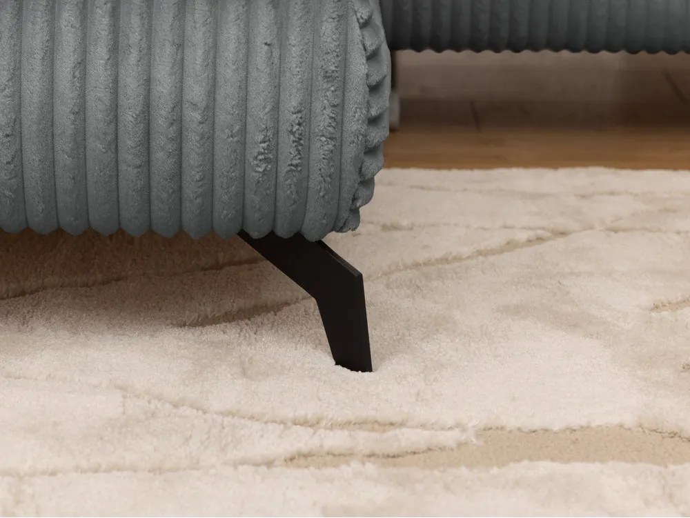 Sivá menčestrová rohová pohovka (ľavý roh/do L) Marbeya – Ropez