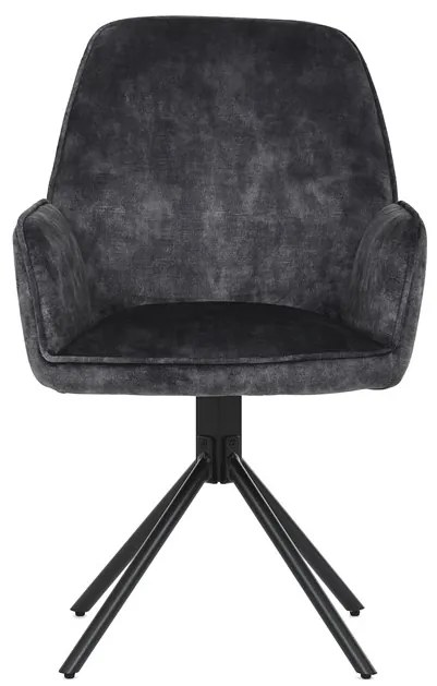 Autronic BONTEC Jedálenská stolička, čierna, zamatová látka, HC-511 BK4 Farba: Šedá