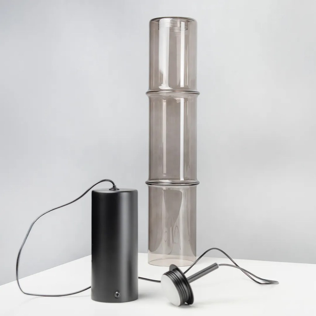 Závesné svietidlo Bato, 1x svetlohnedé sklenené tienidlo, b