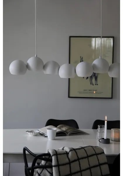 Markslöjd 108859 - Luster na lanku CUPOLO 7xE14/40W/230V biela