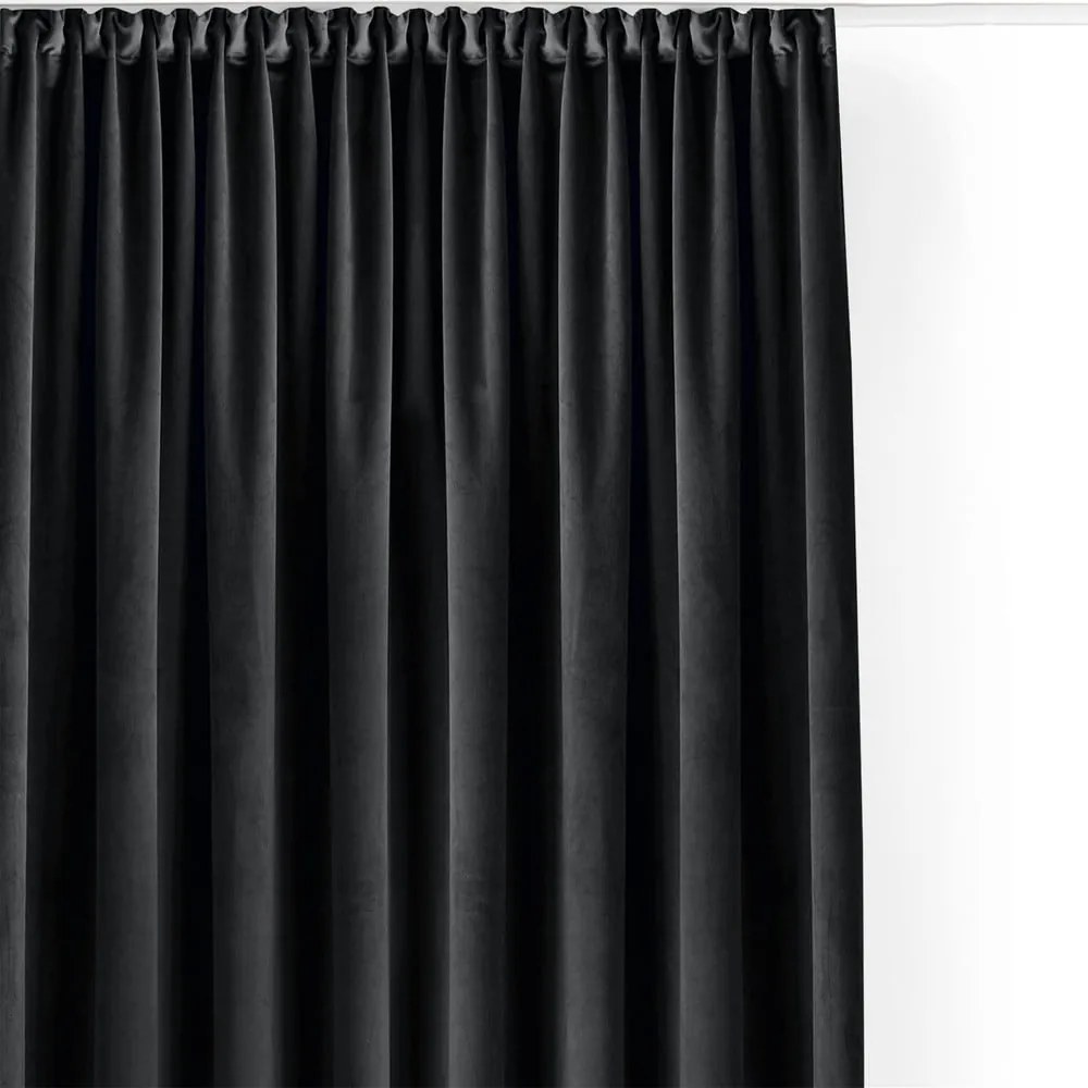 Čierny zamatový dimout záves 265x270 cm Velto – Filumi