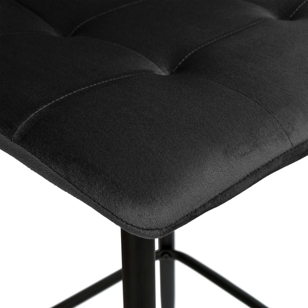 Barová stolička hamilton velvet čierna | jaks