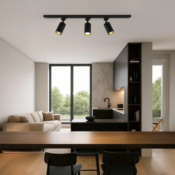 Bodové svietidlo v lištovom systéme TIGER 3xGU10/10W/230V čierna