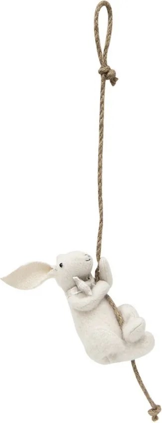 Dekorácia králik na povraze - 8*9*16/50 cm