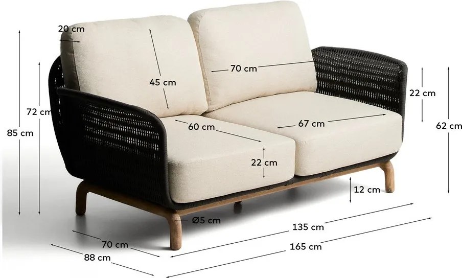 Béžová záhradná pohovka Alipa – Kave Home