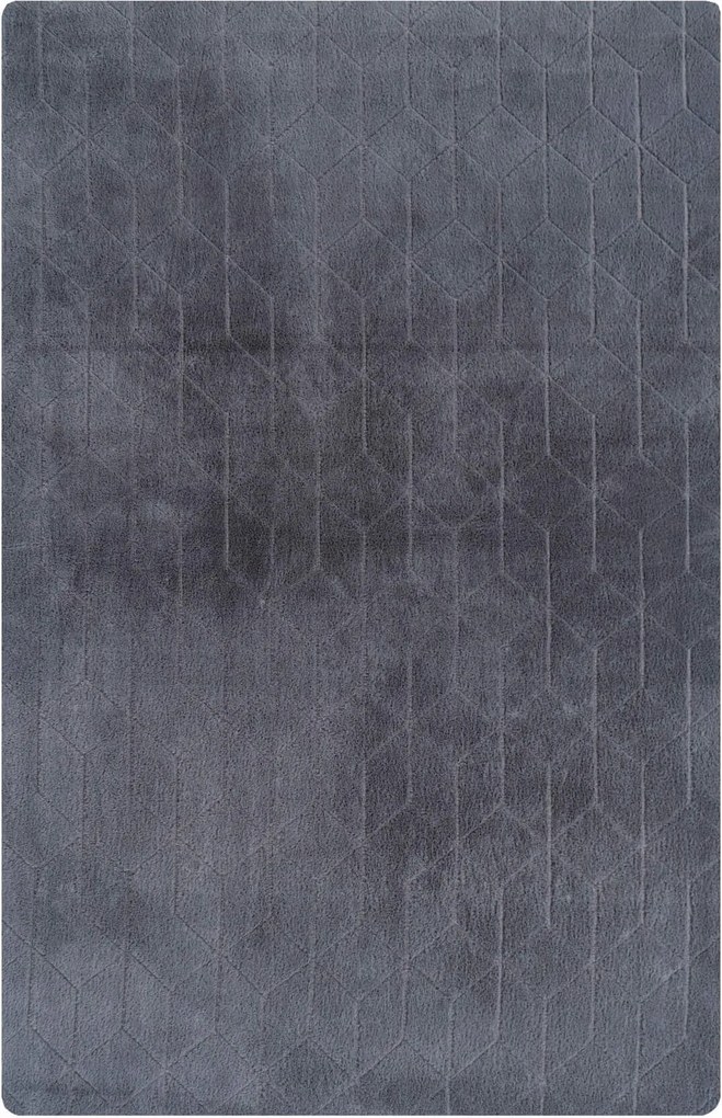 TZ Tmavosivý obdĺžnikový koberec 3D Rabbit Rozmer: 200x300