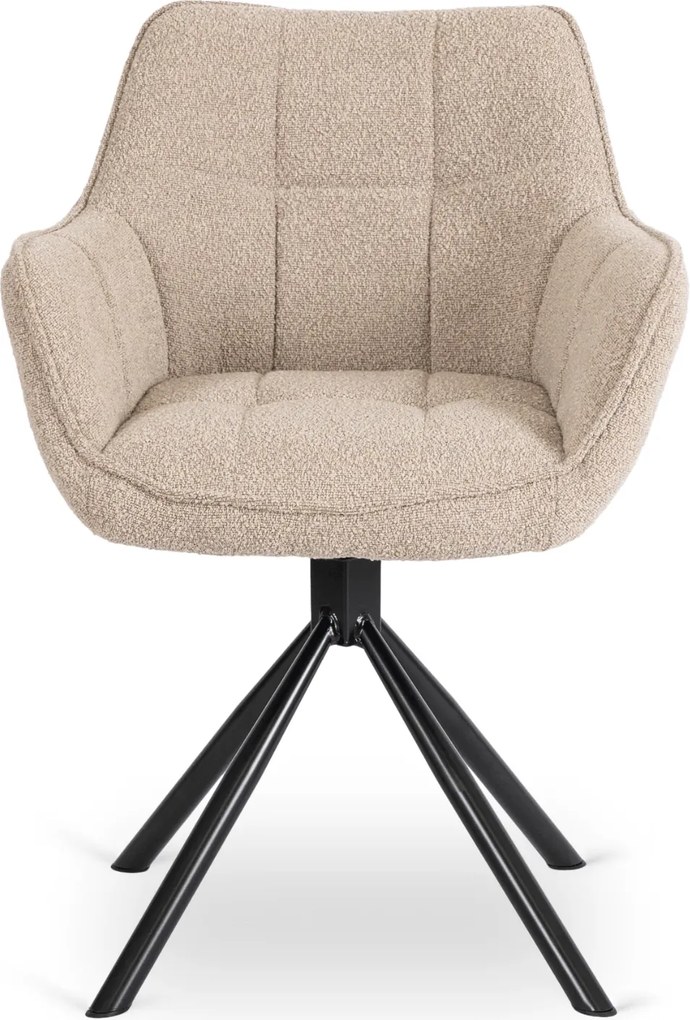 PROXIMA.store - Člúnená otočná stolička PEONY FARBA: sivá