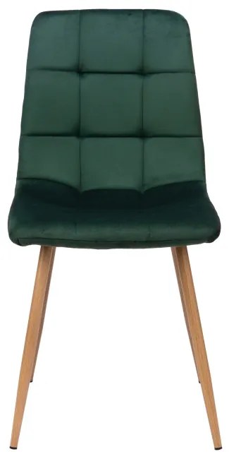 Jedálenská stolička MONTANA zamatová, tmavozelená