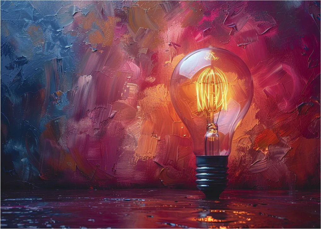Sklenený obraz - Nápad (70x50 cm)